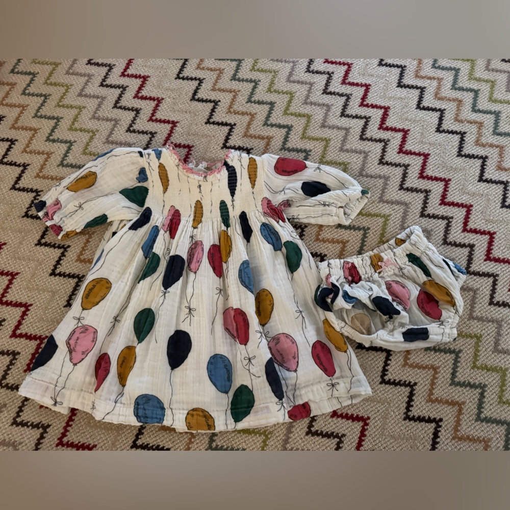 Pink Chicken Balloon Birthday Dress